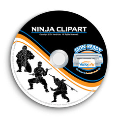 NINJA-NINJAS CLIPART IMAGES-VECTOR CLIP ART-VINYL CUTTER PLOTTER EPS GRAPHICS CD