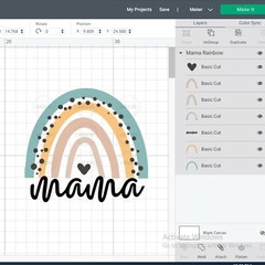 SVG, PNG, “Mothers Day Gift, Mama Rainbow, For Shirt Design” For Cricut Design
