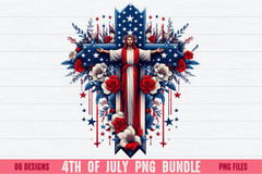 Retro 4th of July USA PNG Bundle Sublimation Designs, Digital Download