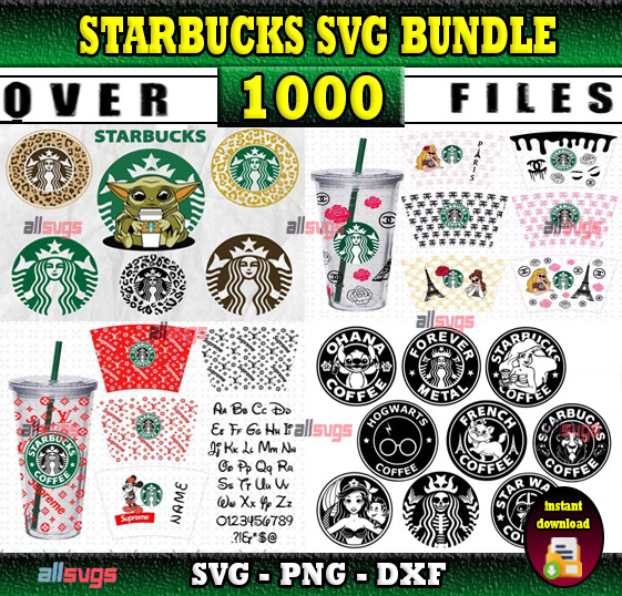 Starbucks SVG Bundle – Coffee Cut Files for Cricut, Silhouette & Laser Cutting