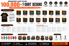100,000+ Premium T-Shirt Design Bundle PNG SVG AI EPS CDR JPG Digital Download
