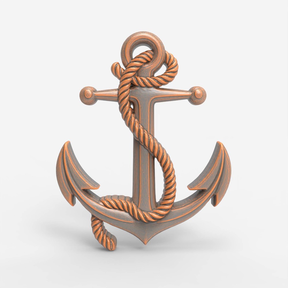 Anchor Wood Carving Design – 3D STL CNC File