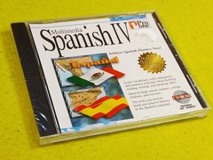 Multimedia Spanish IV 4 Pro One for IBM Windows PC CD-ROM Software – New Sealed