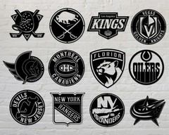 Bundle NHL teams badge laser cut files svg, dxf, eps. ai, pdf, png Ready to cut
