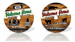 2 Disc CNC Bear & Cat Graphics ClipArt in EPS, DXF, SVG 4 PLASMA ROUTER LASER +