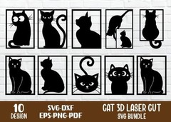 250+ Metal Wall Art SVG Bundle | 3D Laser Cut Files DXF EPS PNG | Glowforge CNC