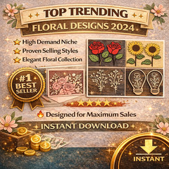 Flowers SVG Bundle, 96 Laser Cut Files, Cricut Silhouette, Digital Download
