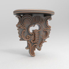 Ornamental Corbel Sculpture Printable Design Sculpture STL CNC File – 3D