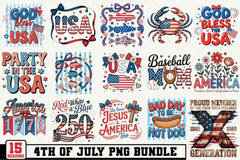 Funny 4th of July PNG Bundle USA Mama Designs, Digital Download