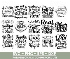 55 MEGA Father’s Day SVG Bundle, Dad SVG, Best Dad SVG, Whiskey Label, Daddy Svg