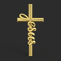 Jesus Cross Pendant Relief Relief 3D Model STL File for CNC Router Wood Carving