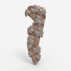 Grape Vine Ornament Sculpture Printable Design Sculpture STL CNC File – 3D