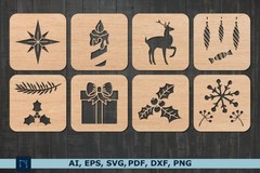 Christmas Wall Decor SVG Bundle, Laser Cut Files, Digital Download