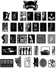 MEGA PACK +25 DXF SVG Ai Wall Art Designs on USB/CD – CNC Router Plasma Cutting