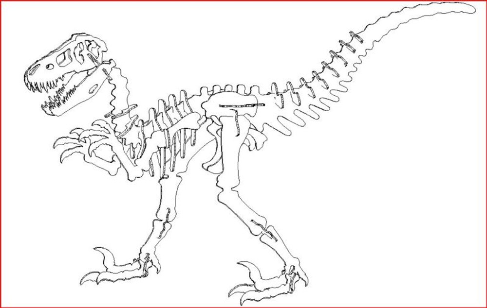 Dinosaur dxf file for CNC cutting. Plasma, laser, water jet. Delivered on CD
