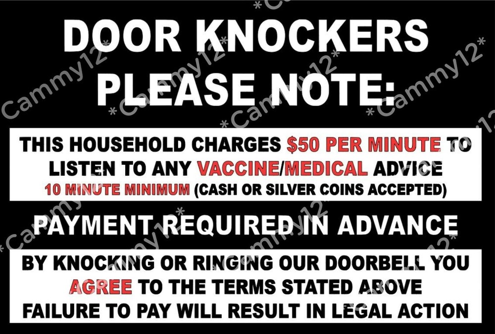 Door Knockers no Solicitation for Vaccine / Medical SVG For Cricut an other