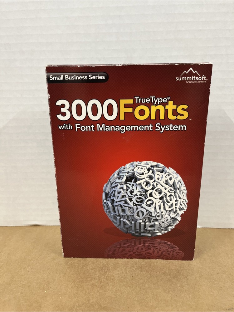 Summitsoft 3000 Fonts Small Business Series TrueType For Windows