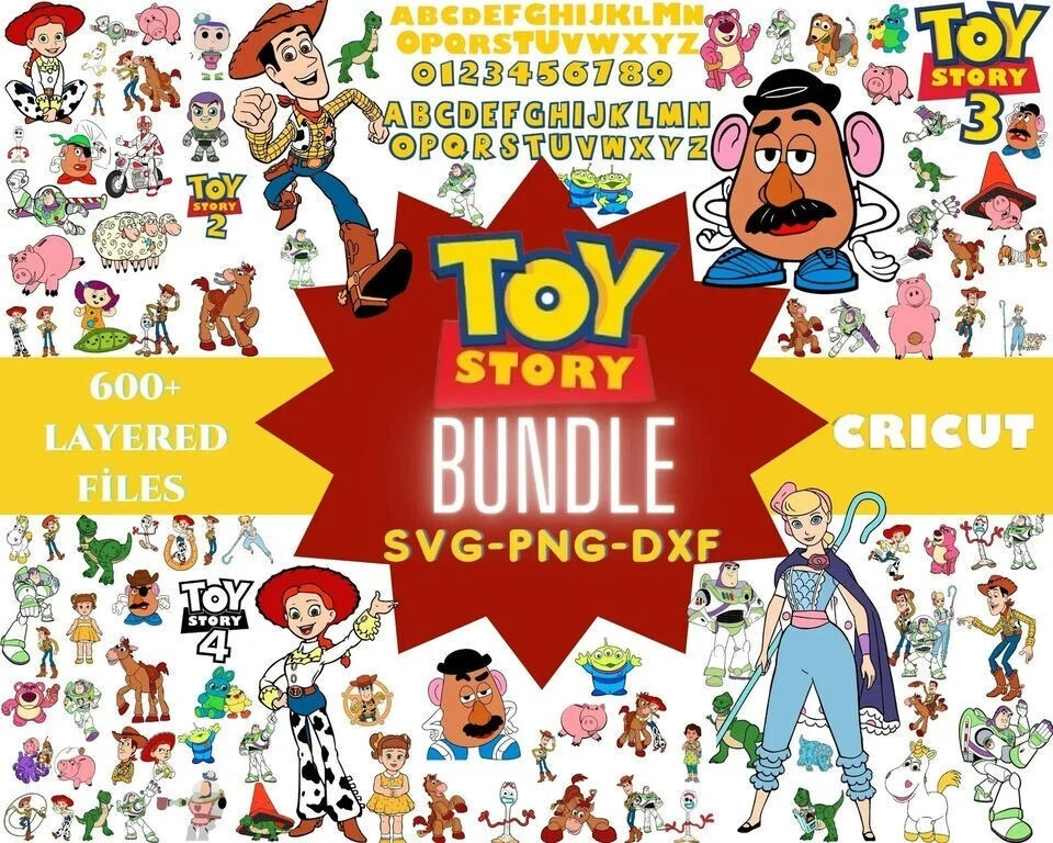600+Toy Story Mega Svg Bundle,Svg,Png,Bundle SVG,Cricut File,Digital