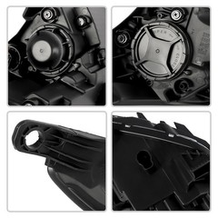 2019-2021 Forte Halogen Headlight Assembly LED DRL Left Driver Black Housing