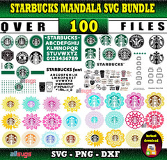 MANDALA STARBUCKS SVG BUNDLE – Coffee Cup Designs for Cricut, Silhouette