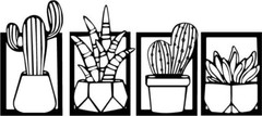 Plants Cactus Family – DXF SVG DWG PDF CNC Plasma Laser Cutting Printing