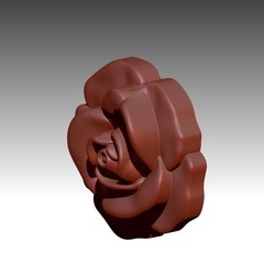 Rose Flower High Relief Relief 3D Model STL File for Wood CNC Carving