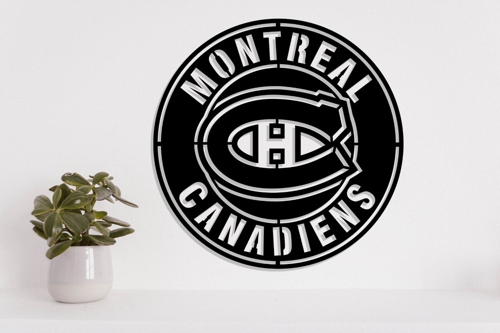Montreal Canadiens badge laser cut vector files dxf, svg, eps. ai, pdf, png