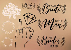 Bride SVG Bundle, SVG Files for Print & Cricut, Silhouette & Laser Cutting