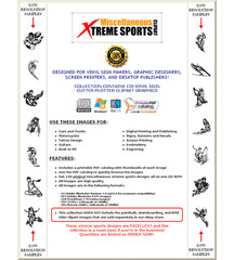 MISC SPORTS CLIPART-VECTOR CLIP ART-VINYL CUTTER PLOTTER IMAGES &EPS GRAPHICS CD
