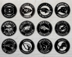 Bundle NFL teams badge laser cut files svg, dxf, eps. ai, pdf, png Ready to cut