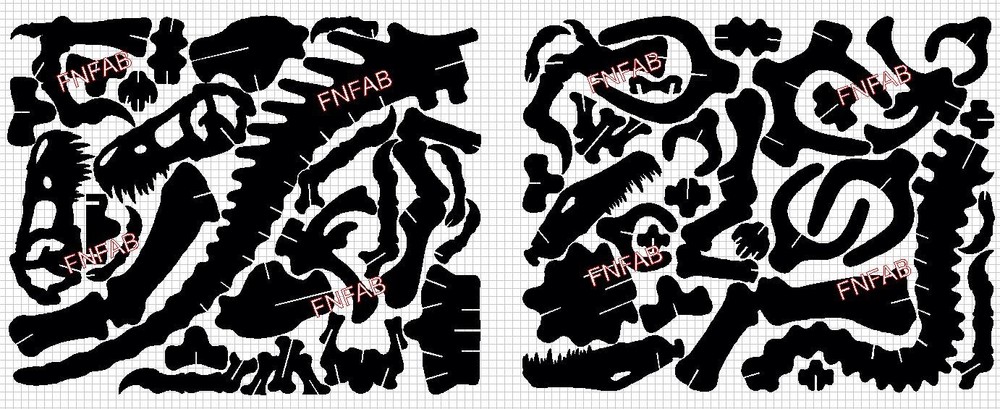 GIANT Dinosaur dxf clip art for CNC on CD for plasma, laser. OVER 10′ long!