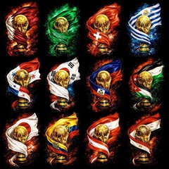 Soccer World Cup 2026 Countries PNG Bundle Football Teams Clipart Designs