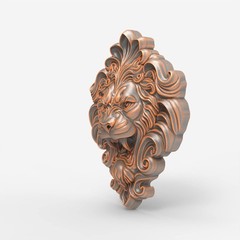 Angry Lion Head Wood Carving Design – Wood Carving Design – 3D STL CNC File