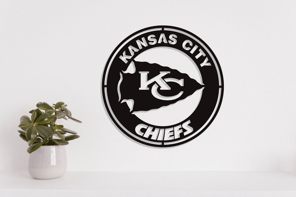 Kansas City Chiefs badge laser cut vector files dxf, svg, eps. ai, pdf, png