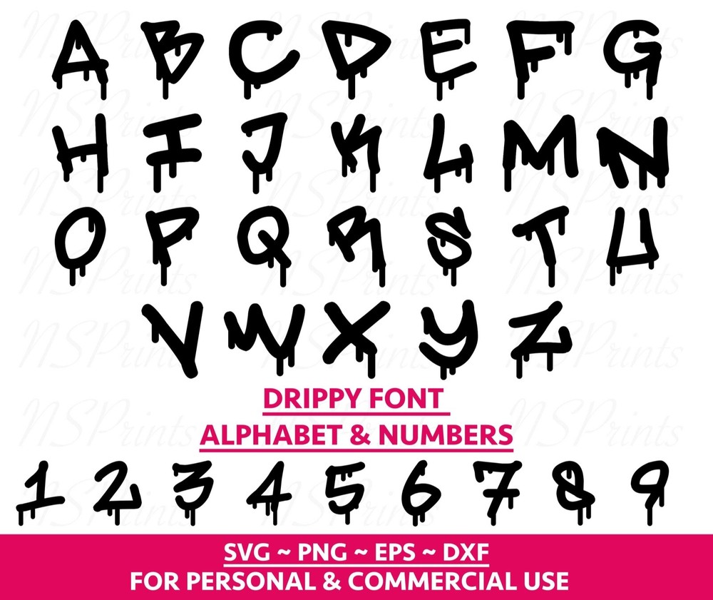 DRIPPING ALPHABET SVG – Drip Letters Svg, Drip Font Svg, Dripping Font Svg, Drip