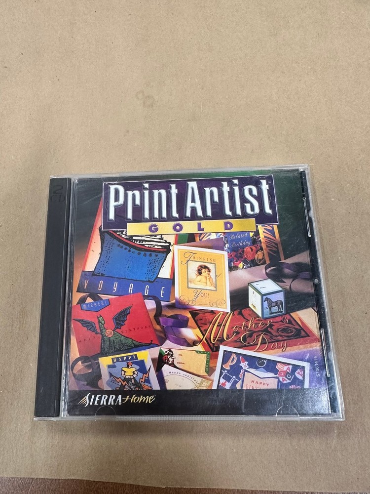 Print Artist Gold Software CD Sierra Home Graphic Arts Design
