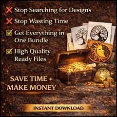 Mystical Laser Cut Files SVG Bundle, 16 Unique Designs, Digital Download