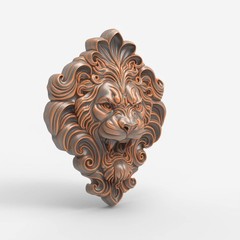Angry Lion Head Wood Carving Design – Wood Carving Design – 3D STL CNC File