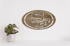 San Francisco 49ers badge laser cut vector files dxf, svg, eps. ai, pdf, png