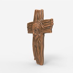Digital Jesus Cross – STL – 3D Model for CNC and 3D Printer