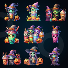 28 Halloween Coffee Cup PNG Designs – Digital Clipart Bundle for Crafts