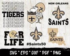 SAINTS SVG BUNDLE – Football Cut Files for Cricut, Silhouette & Laser Cutting