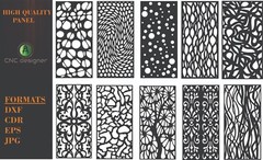 DXF DWG of PLASMA LASER AND ROUTER Cut -CNC PANEL 10-03 ART
