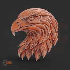 Eagle Head STL File for CNC Router 3D Printer 3D Printable Bird Wall Sculpture