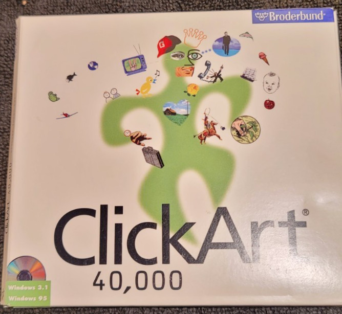 Broderbund Clickart 40,000 Image Pack 3 CD-ROM – Windows 95 & 3.1