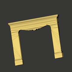 CNC Ornate Fireplace Mantel – & Routing Model – STL File for Laser & CNC Routing