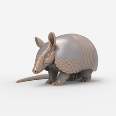Armadillo Sculpture – Printable Design Sculpture CNC STL File – 3D Printable