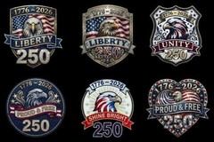 250th Anniversary Patriotic Eagle PNG Bundle USA Designs, Digital Download
