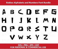 Roblox alphabets and numbers Font SVG, Roblox Font Vector, Roblox Alphabet SVG,