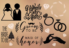 Bride SVG Bundle, SVG Files for Print & Cricut, Silhouette & Laser Cutting